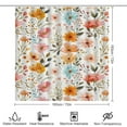 thumbnail image 2 of Floral Colorful Flower 4 Piece Shower Curtain Sets, Non-Slip Rugs, Toilet Lid Cover And Bath Mat, for Bathroom Decor Set, 72" X 72", 2 of 7