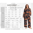 thumbnail image 6 of Cueply Women's Plus Size Pajama Sets Long Sleeve Tops and Pants Soft Lounge Sleepwear Set Casual Pjs with Pockets, 6 of 9