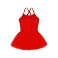 thumbnail image 4 of Yhong Ballet Dance Leotard for Kids Grils Shiny Sequined Tutu Dress Gymnastics Ballerina Skirts Red XXL, 4 of 6