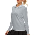 thumbnail image 1 of Polo à Manches Longues pour Femmes UPF50+ Protection Solaire Évacuation de l'Humidité Séchage Rapide Polo de Golf, 1 of 6