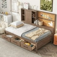 thumbnail image 2 of Maya Twin Size Daybed with Storage Shelves - Drawers - Wood, 2 of 17