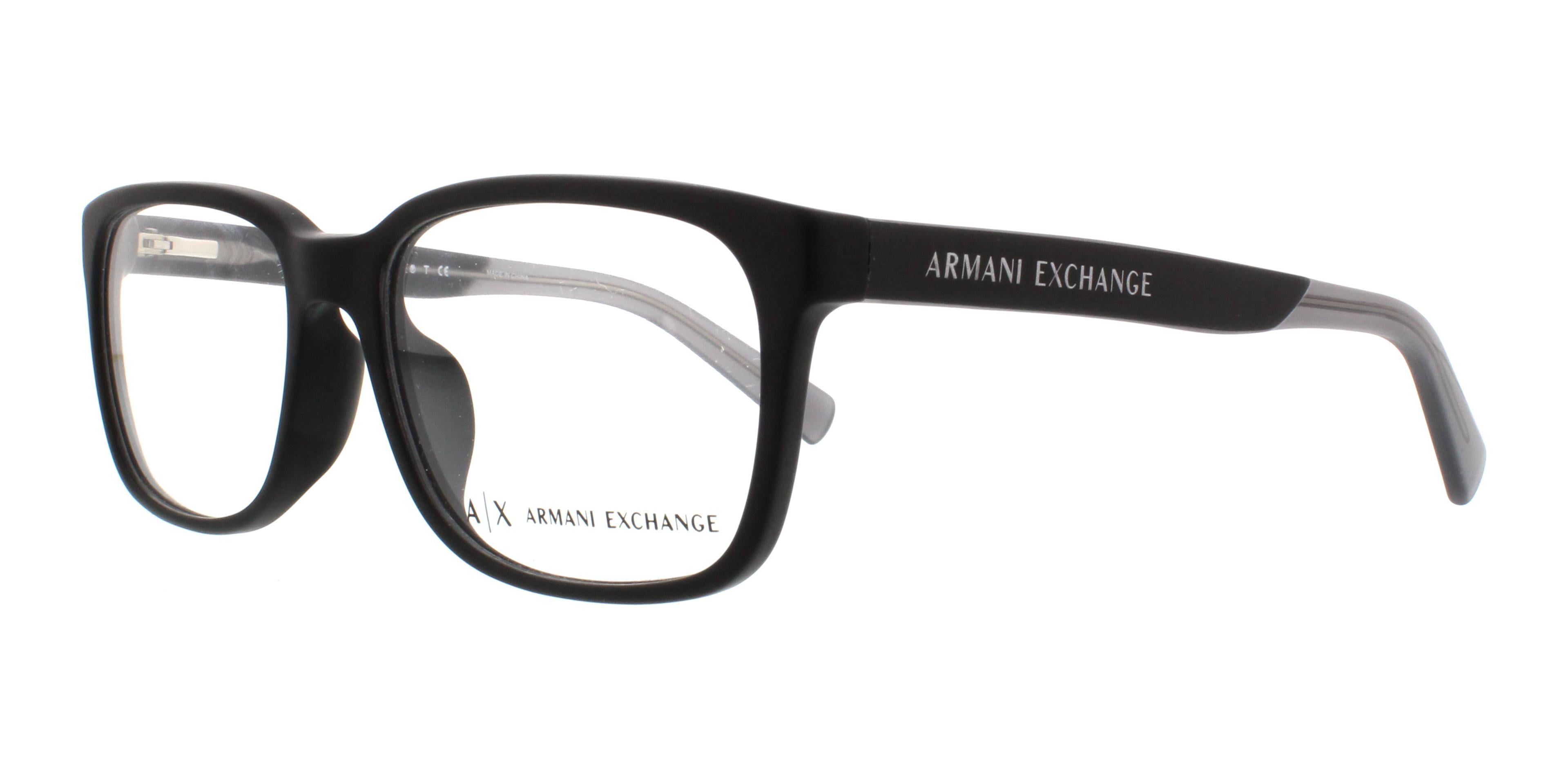 ARMANI EXCHANGE Eyeglasses AX 3029F 8182 Matte Black 55MM - Walmart.com