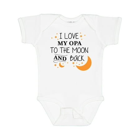 

Inktastic I Love My Opa to the Moon and Back Gift Baby Boy or Baby Girl Bodysuit