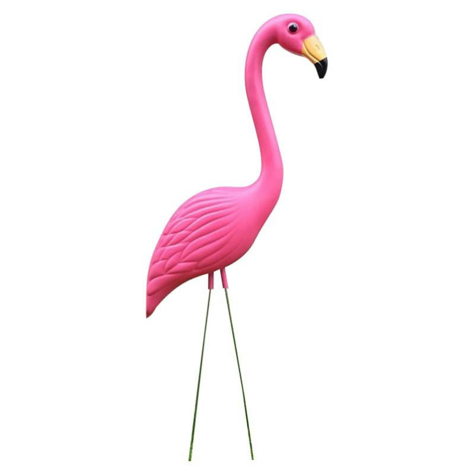 4Pieces Flamingo Ornament Statue, Art Garden Stakes for Yard Garden Lawn Decoration - Looking Up
