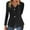 Black, variant on UYISJ Women's V Neck Blazers Casual Long Sleeve Button Up Blazer Elegant Slim Fitted Work Office Suit Jackets Black M