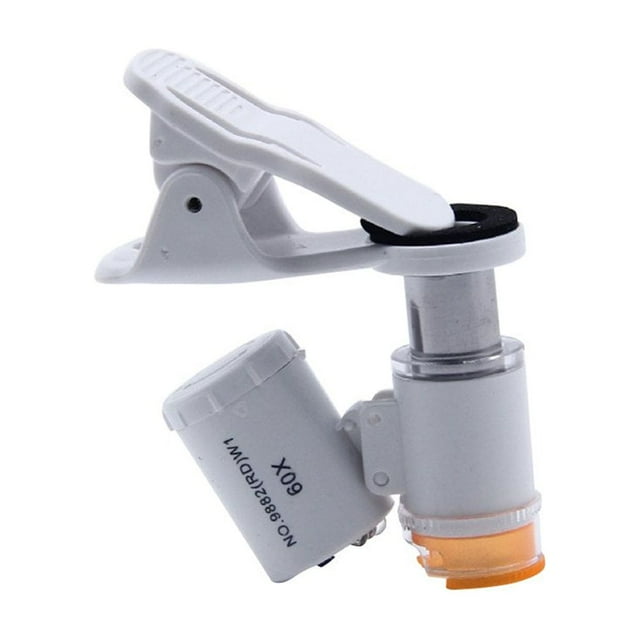 Clip Microscope de Téléphone Mobile 60X LED UV Lumière Bijoux Loupe