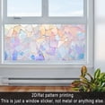 thumbnail image 5 of 2D flat, 1 piece of iridescent Mosaic art stained glass sticker - Colorful fragment style frosted window film 17.71×39.37in (45×100cm). Electrostatic adsorption PVC window stickers, with dreamy and b, 5 of 7