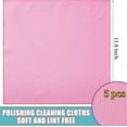 thumbnail image 2 of Microfiber Glass Cleaning Cloths - 5 Pcs,Topboutique Glasses Cleaning Cloth for Window,Mirrors,Screens,Stainless Steel,Easy Clean,Pink,12*12 inches, 2 of 7