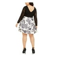 thumbnail image 2 of City Studio Womens 2-Piece Floral Tiered Skirt, Black, Plus Size, 18W, 2 of 2