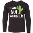 thumbnail image 3 of Inktastic I am Not a Hugger with Cactus Long Sleeve Youth T-Shirt, 3 of 5