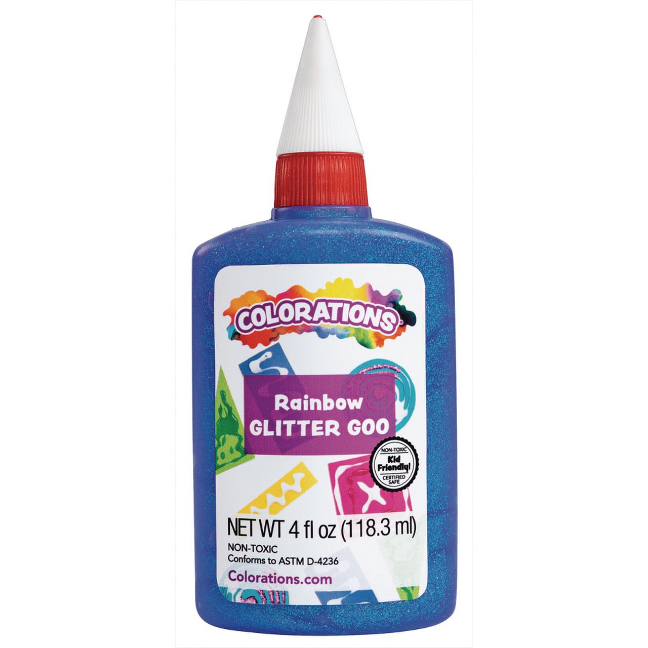 Colorations Rainbow Glitter Glue, 4 oz. - Set of 6