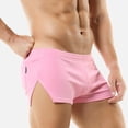 thumbnail image 6 of LiuXxxx Male Casual Pants Solid Color Trend Youth Summer Mens Sweatpants Fitness Running Shorts Pink M, 6 of 7