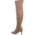 thumbnail image 4 of JOURNEE COLLECTION Womens Beige Comfort Strappy Trill Round Toe Stiletto Zip-Up Dress Boots Shoes 10 M, 4 of 6