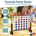 thumbnail image 5 of Costway Giant 4 In A Row Game Wood Board Connect Toy Adults Kids with Carrying Bag Natural, 5 of 12