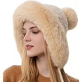 thumbnail image 1 of LinYooLi Warm Fuzzy Hats for Women Soft Thick Cute Bearies Trendy Slouchy Cap for Winter Fall Spring, 1 of 6