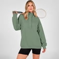 thumbnail image 5 of Resicozy Womens Oversized Sweatshirt Long Sleeve Henley Pullover Tops 2026 Spring Casual Button Loose Fit Sweatshirts Army Green S, 5 of 6