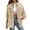 Beige, variant on Jackets for Women Women's Long Sleeve Front Bomber Jacket with Ribbed Cuffs(Khaki,L)