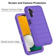thumbnail image 5 of Galaxy A13 5G Cases, 3 in 1 Sturdy Phone Case for Samsung Galaxy A13 5G 6.5",Takfox Full-Body Shockproof Drop Protection Hybrid Bumper Rugged Rubber Cover Defend Matte Armor Phone Case -Purple, 5 of 9