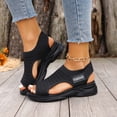 thumbnail image 2 of Women's Breathable Orthopedic Sandals Comfortable Walking Tennis Shoes Arch Support Wide Fit Plantar Fasciitis Sport Athletic Hiking Outdoor Active Summer Dressy(Black,8), 2 of 9