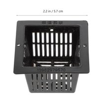 GUIYONG 12Pcs Garden Slotted Mesh Net Cup Heavy Duty Filter Plant Net Pots Square Slotted Mesh Hydroponic Cups for Hydroponics Aquaponics Orchids