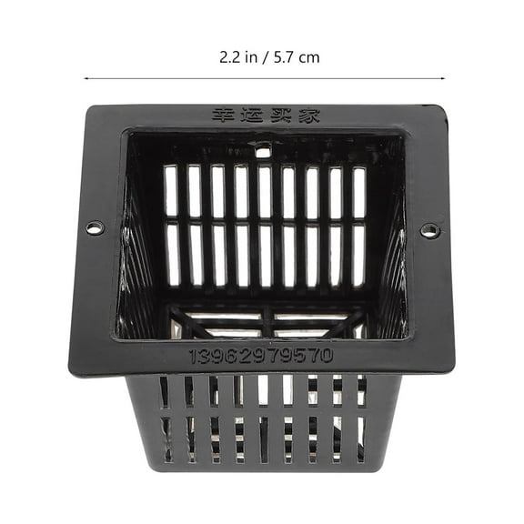 GUIYONG 12Pcs Garden Slotted Mesh Net Cup Heavy Duty Filter Plant Net Pots Square Slotted Mesh Hydroponic Cups for Hydroponics Aquaponics Orchids