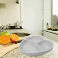 thumbnail image 1 of LIFKOME Toddler Plates Suction Cup Plate Heart Shaped Food Plate Dark Grey Silicone 1Pack 8.7X8.1X1.1In, 1 of 7