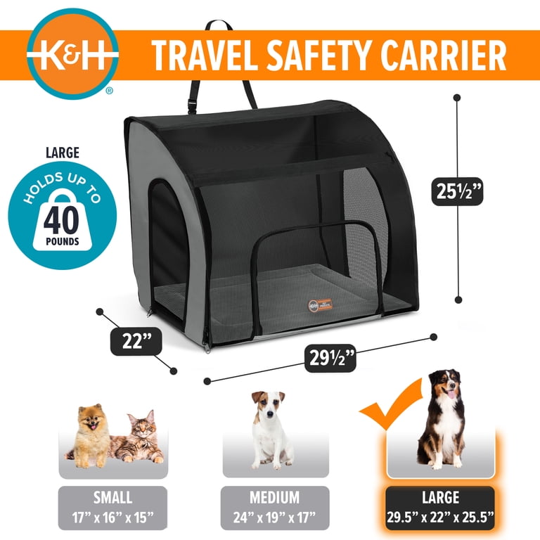 K&H Pet Products Travel Safety Carrier 29.5 X 22 X 25.5 Inches