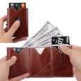 thumbnail image 2 of Slim Tri Fold Genuine Leather RFID Blocking 10 Card Slot Wallet, 2 of 3