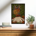 thumbnail image 2 of Lantern Press 12x18 Inch Premium Wood Sign, Ready to Hang Wall Decor, Monarch Butterfly, Paper Mosaic, Green Background, 2 of 4