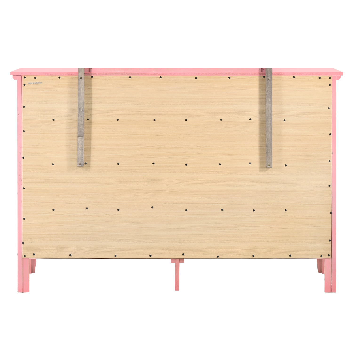 Glory Furniture Hammond 8 Drawer Dresser in Pink
