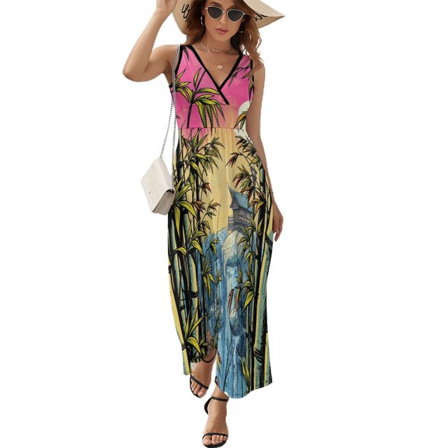 Gaosheng Bamboo Vestido Sin Mangas Vestidos Para Mujer, Vestido Suelto De Verano 2025