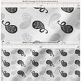 thumbnail image 2 of Soimoi White Cotton Cambric Fabric Black Sketch Paisley Print Fabric by Yard 42 Inch Wide, 2 of 7