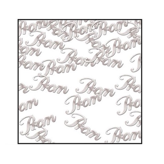 Pack of 6 Silver Metallic Prom Celebration Confetti Bags 0.5 oz.