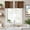 SaddleBrown Beige, variant on Black Beige Striped Farmhouse Short Window Curtain Valances, Modern Farmhouse Retro Lines Rod Pocket Kitchen Valances for Living Room Bedroom Bathroom Cafe 42" x 12"