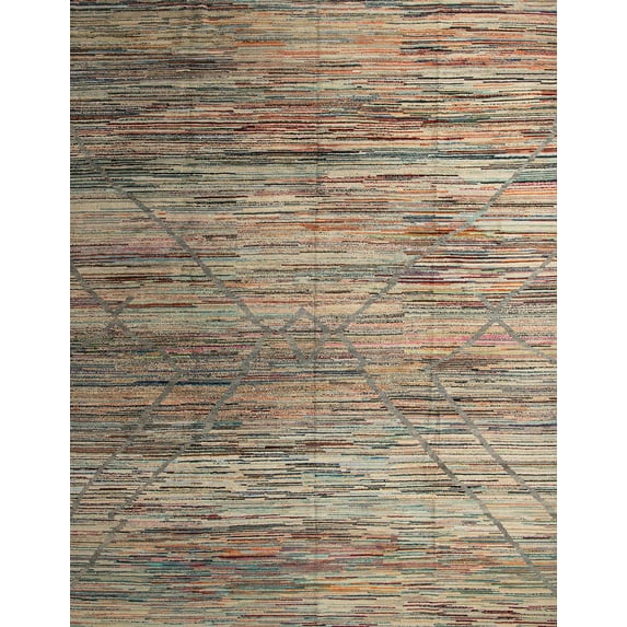 Ahgly Company Machine Washable Indoor Rectangle Abstract Light French Beige Brown Area Rugs, 2' x 3'