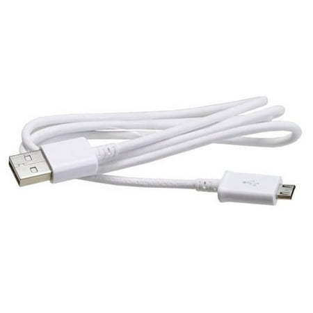 White OEM USB Cable Compatible With Alcatel REVVL 2 - LG G Pad X II 8.0 Plus 10.1 - Motorola Moto G5 PLUS (XT1687) G4 Play E5 Play E4 PLUS, Droid Turbo 2 - Samsung Galaxy Tab A 10.1