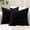 Black, variant on Set of 2 Decorative Cushion Covers 45 x 45cm Soft Corduroy Striped Cross Patchwork Textured Pillow Covers Solid Square Throw Pillow Cases for Sofa Bed Patio 18x18 Inch, Blue