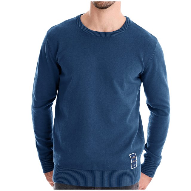 RKSRN Mens Sweater Fall Winter Warm Round Neck Pullover Long Sleeved Base Shirt Top Sweater Soft Loose Sweaters