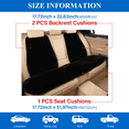 thumbnail image 3 of Black Back Seat Cover, Rear Bench Car Seat Protector Cushion for Auto Interior Accessories with Soft Fuzzy Wool Eco-Friendly Fur Non-Slip, 3 of 5