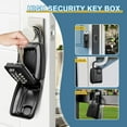 thumbnail image 5 of Key Lock Box, Resettable Code 12-Digit Combination Lock Box High Security, Large Capacity Waterproof Key Safe with Easy Mounting Kit for Home Garage Office, 5 of 5