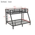 thumbnail image 3 of Mikeor Furniture Metal Twin XL over Queen Bunk Bed for Teens and Adults,Space-Saving/Noise Reduced/No Box Spring Needed C4B037, 3 of 9