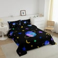 thumbnail image 2 of Star Bedding Full Size Planet Comforter Sets for Boys Girls Purple Gradient Bedding Comforter Set Outer Space Universe Themed Duvet Insert Kids Galaxy Starry Sky Decor Quilt 3 Pcs with 2 Pillowcases, 2 of 6