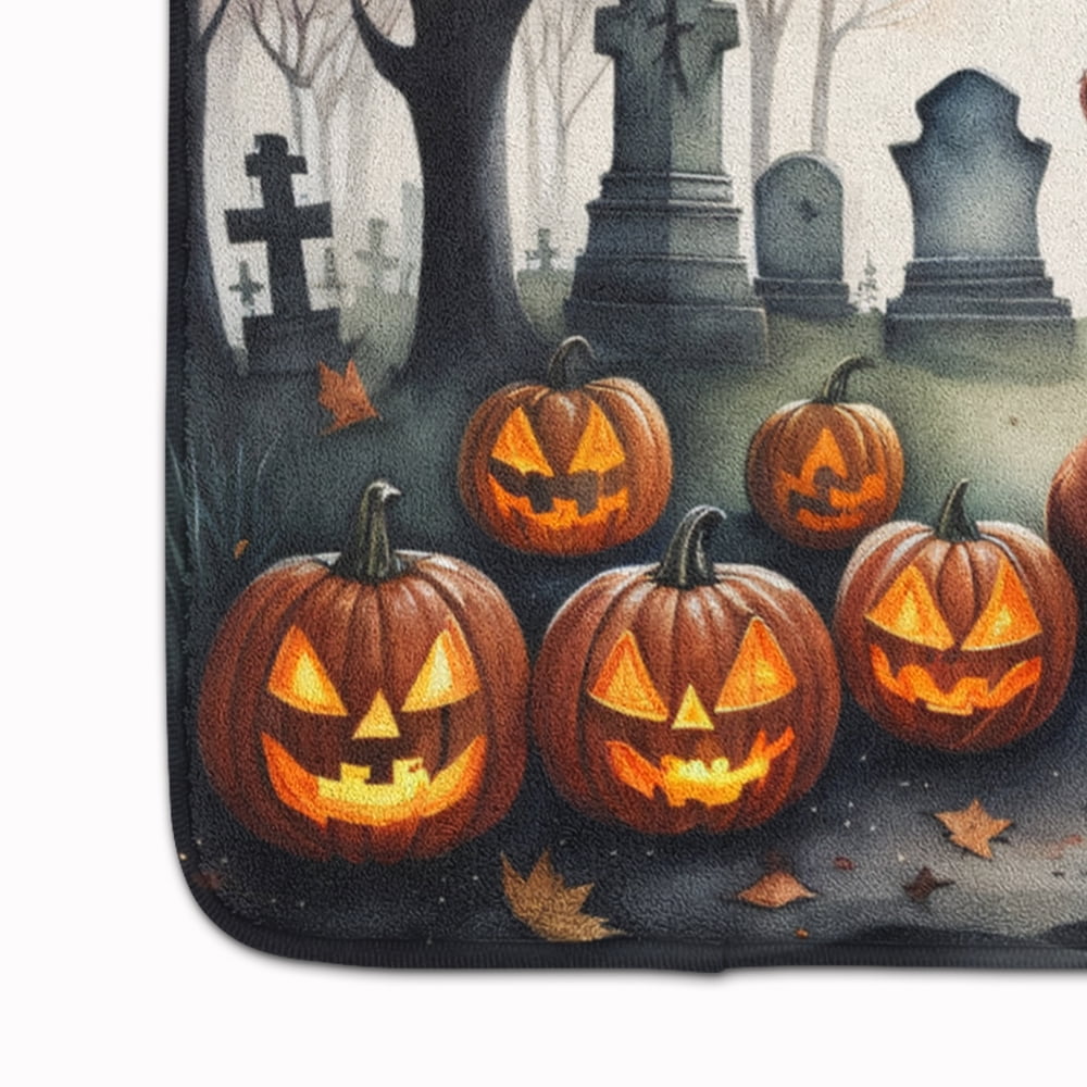 Carolines Treasures DAC2035RUG 19 x 27 in. Unisex Dachshund Spooky Halloween Memory Foam Kitchen Mat