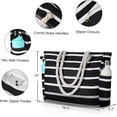 thumbnail image 3 of Beach Bag for Women - Large Beach Tote Bag,  Sandproof Beach Bag with Zipper, Large Swim Pool Beach Tote, 3 of 5