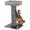 Grey, variant on Cat Scratching Post, Modern Style Tall Scratch Posts with Perch for Indoor Cats Adults, Large Cat Scratcher Tower with Bed, Small Tree with Raised Stand, Natural Sisal & Solid Wood
