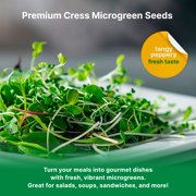 Cress Sprouting & Microgreens Seeds - 1 lb Non-GMO, Heirloom Sprout Seeds Kit