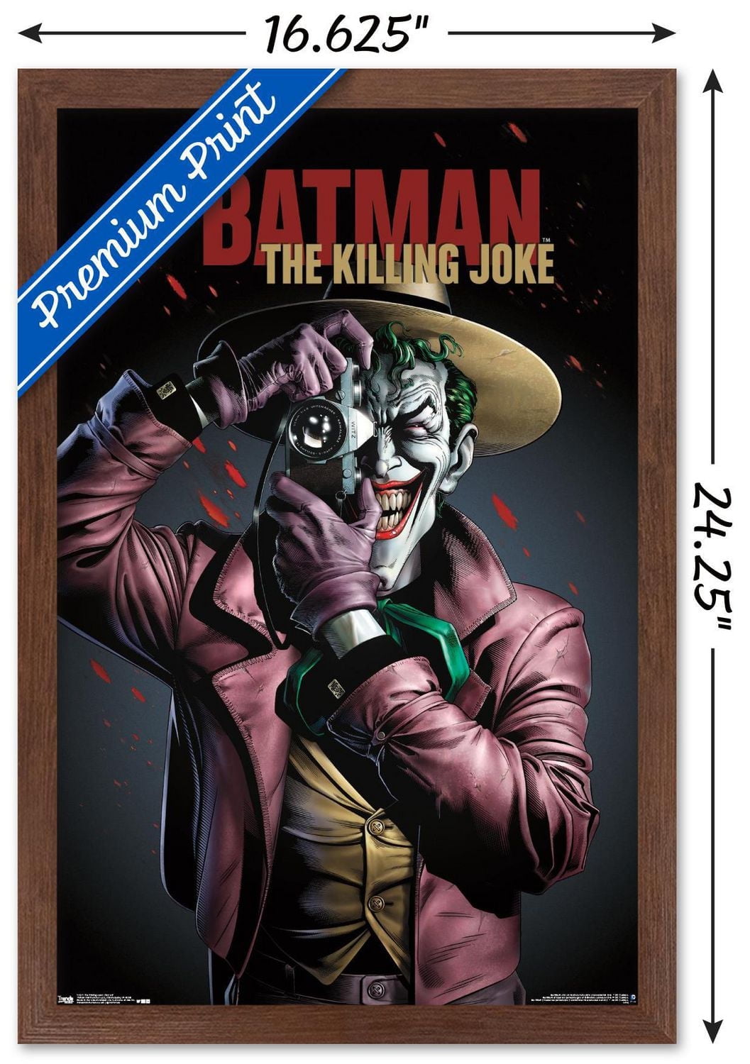 DC Comics Movie - The Killing Joke - Key Art Wall Poster, 22.375" x 34" Framed