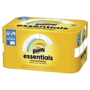 Bounty Essentials Select-a-Size Paper Towels, White, 12 Double Rolls