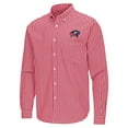 thumbnail image 2 of Men's Antigua Red Columbus Blue Jackets Ellis Tri-Blend Long Sleeve Button-Down Shirt, 2 of 3