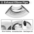 Unique Bargains 90 Degree Mandrel Bend Elbow Car Modified Exhaust Pipe